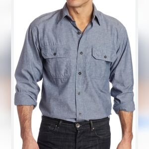 Mens Key long sleeve denim shirt. Size Large